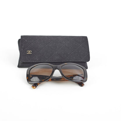 Chanel Tortoise Shell Squoval Sunglasses