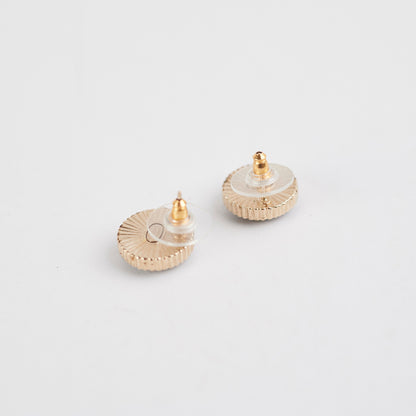 Chanel Vintage Style Round Stud Earrings