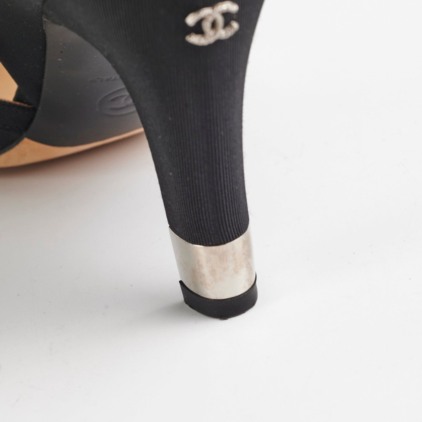 Chanel Pearl Heels Size 36 Black