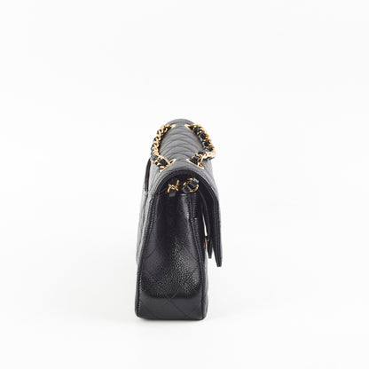 Chanel Caviar Medium/Large Double Classic Flap Black 2022