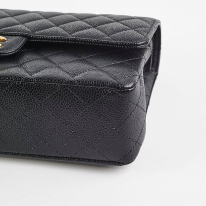 Chanel Caviar Medium/Large Double Classic Flap Black 2022