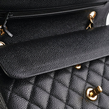 Chanel Caviar Medium/Large Double Classic Flap Black 2022