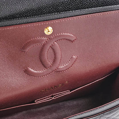 Chanel Caviar Medium/Large Double Classic Flap Black 2022