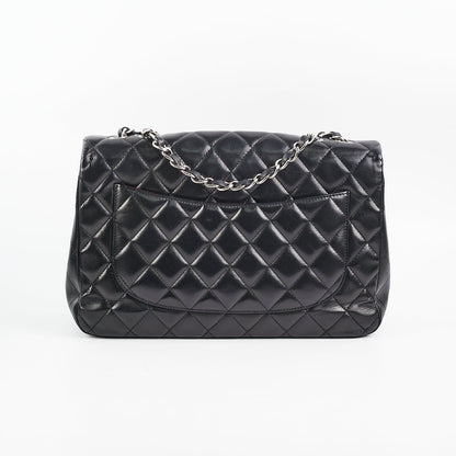Chanel Black Jumbo Single Flap Black