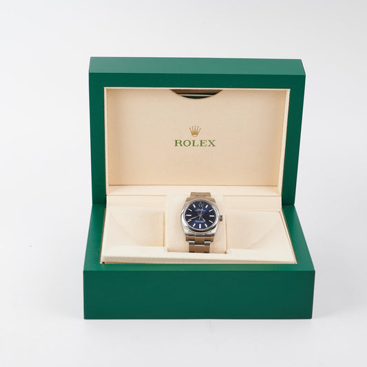 Rolex Oyster Pepetual 34mm Watch Blue