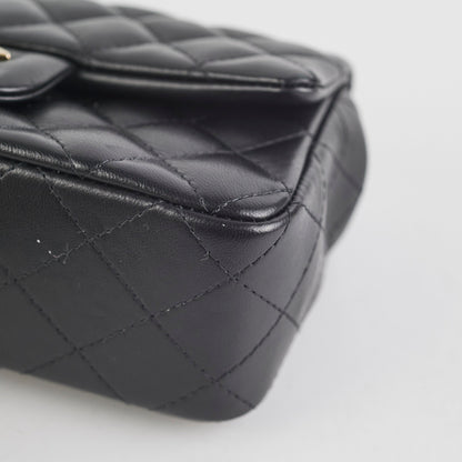 Chanel Mini Rectangular Lambskin Black Crossbody Bag