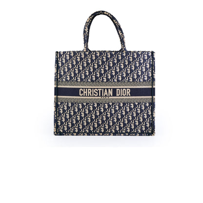 Christian DIor Large Book Tote Navy