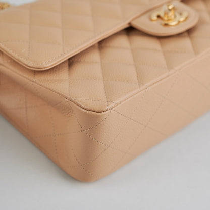 Chanel Medium/Large Double Classic Flap Beige HOLD