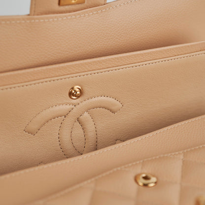 Chanel Medium/Large Double Classic Flap Beige HOLD