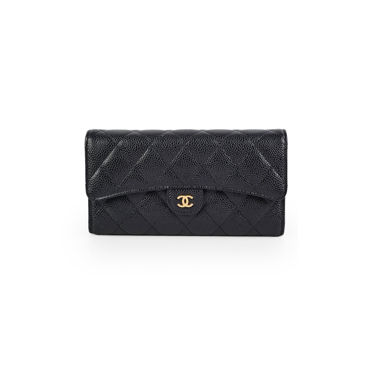 Chanel Long Wallet Caviar Black