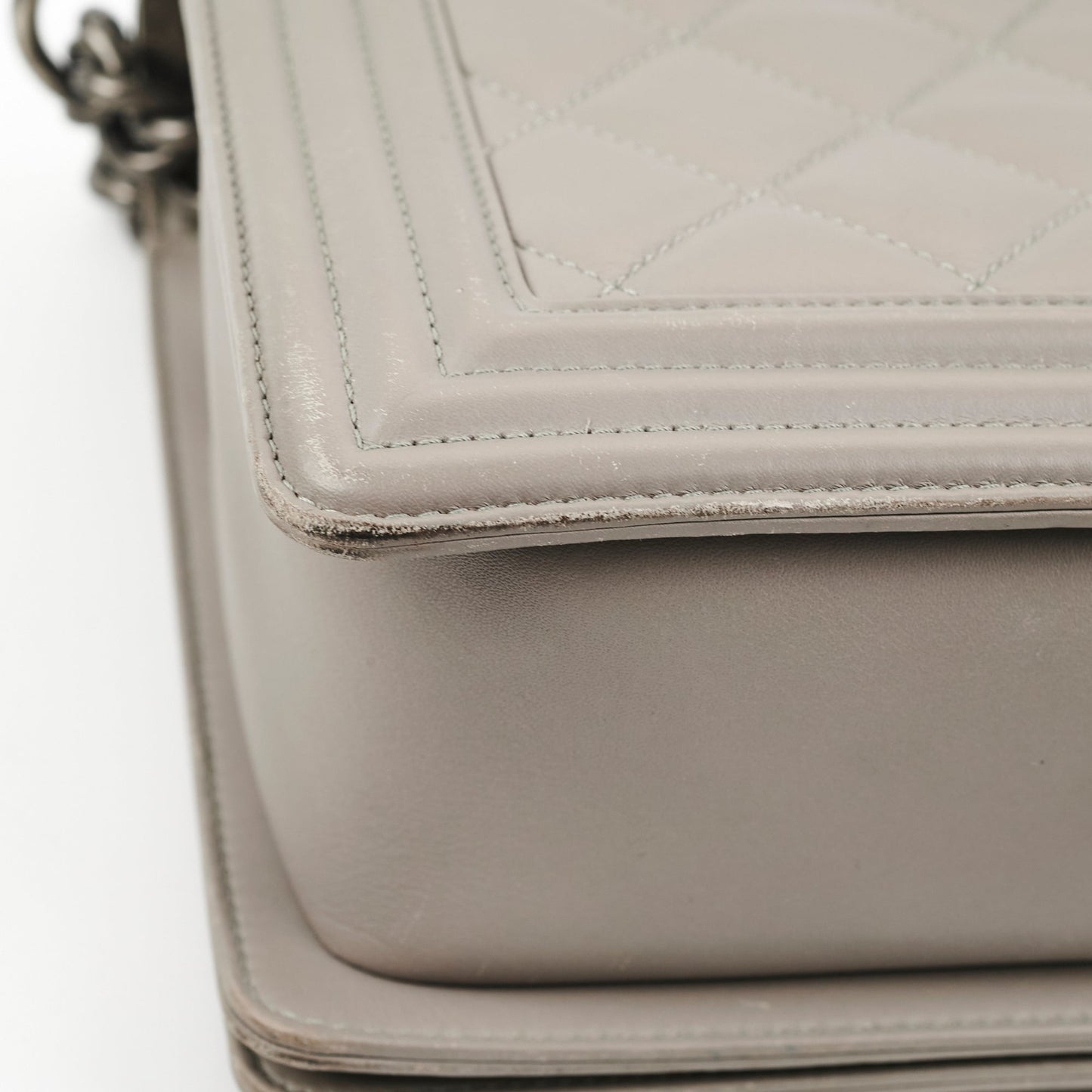 Chanel New Boy Lambskin Grey