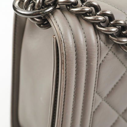 Chanel New Boy Lambskin Grey