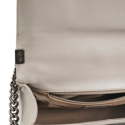 Chanel New Boy Lambskin Grey