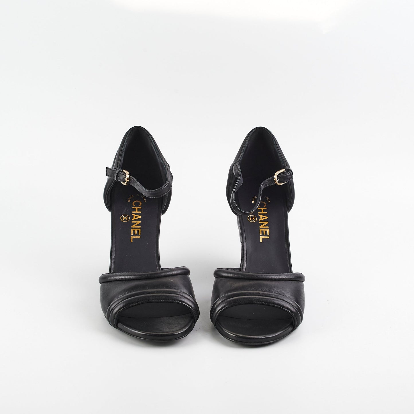 Chanel Quilted Black Sandals Size 40