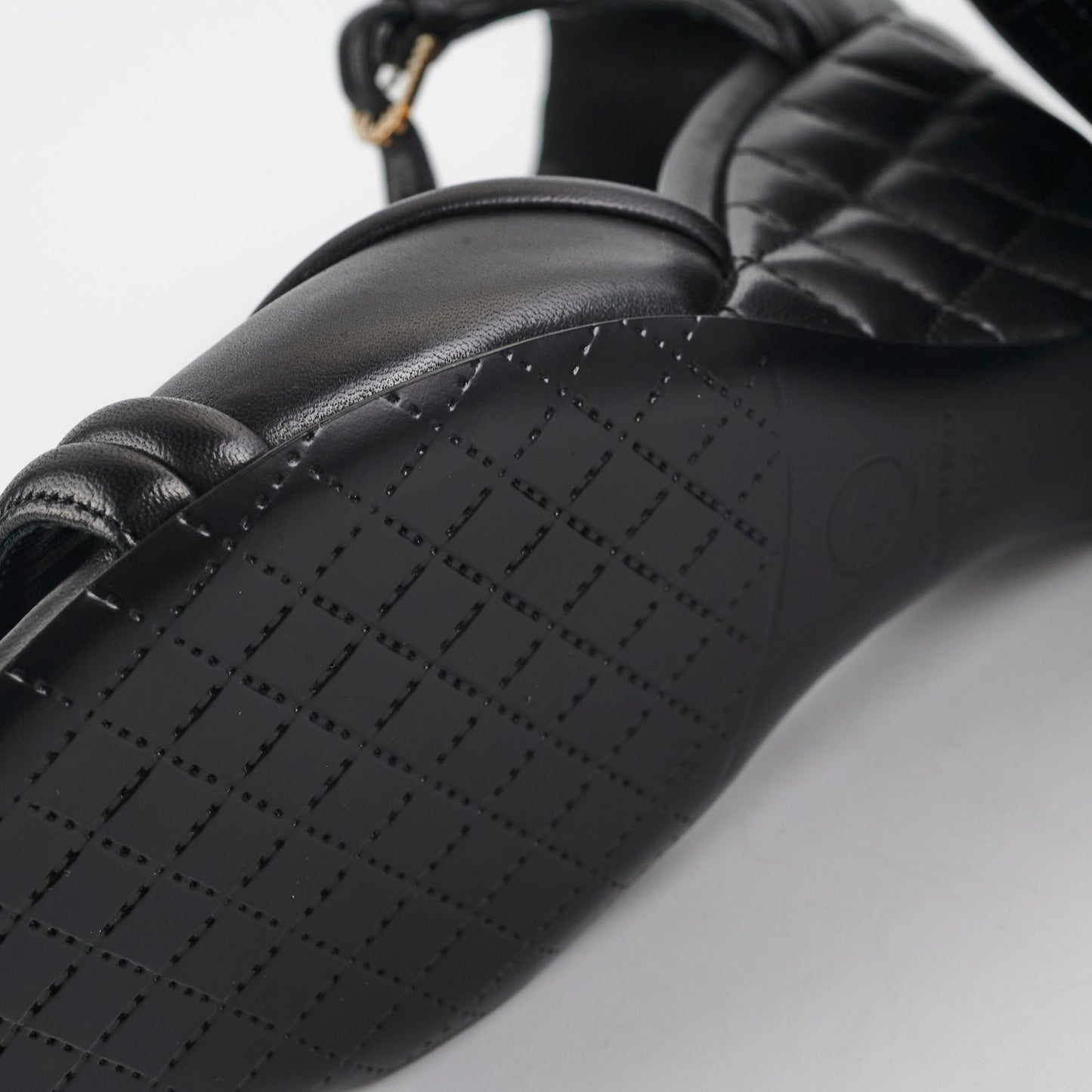Chanel Quilted Black Sandals Size 40