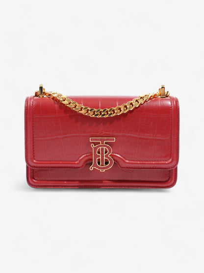 Burberry TB Bag Red Embossed Leather Mini