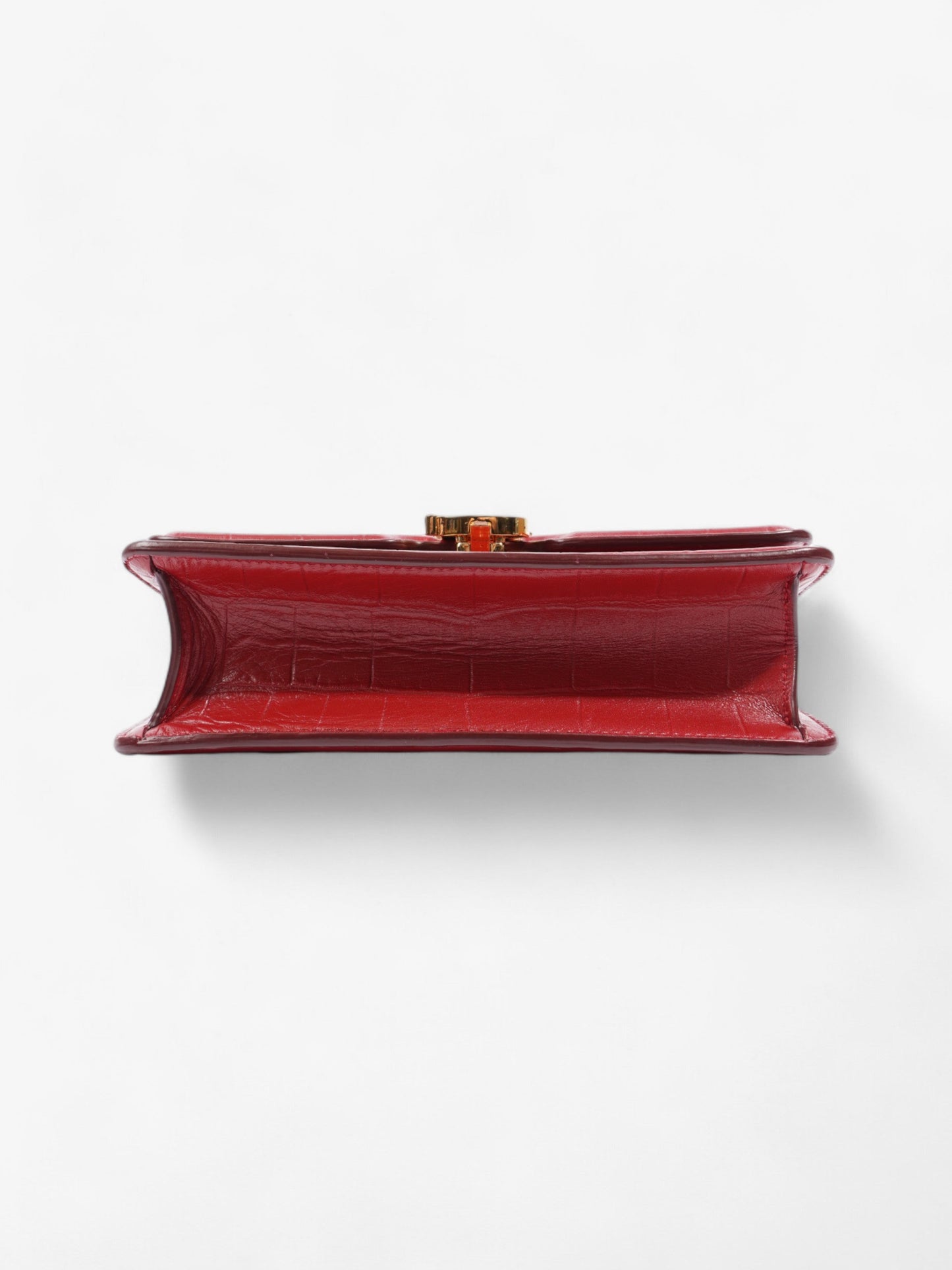Burberry TB Bag Red Embossed Leather Mini