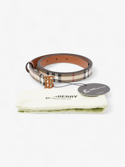 Burberry TB Belt Vintage Check / Briar Brown Canvas Medium - 102cm