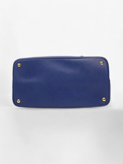 Prada Galleria Tote Blue Saffiano Leather Large