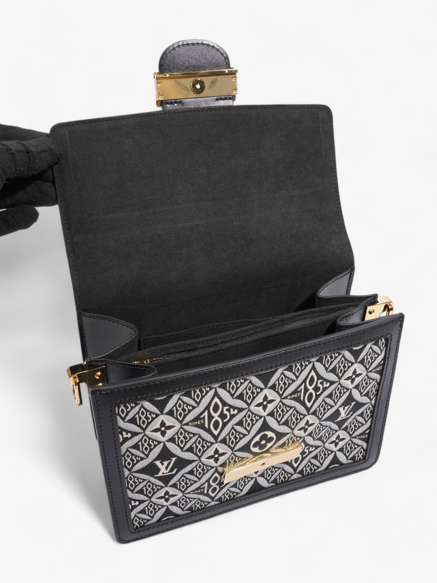 Louis Vuitton Dauphine Black / White Canvas MM
