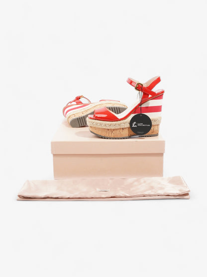 Prada Red Wedges 120 Red Patent Leather EU 36.5 UK 3.5