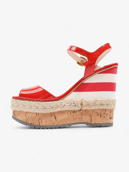 Prada Red Wedges 120 Red Patent Leather EU 36.5 UK 3.5