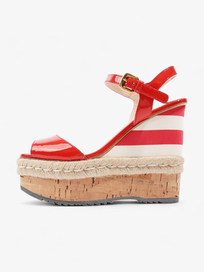 Prada Red Wedges 120 Red Patent Leather EU 36.5 UK 3.5
