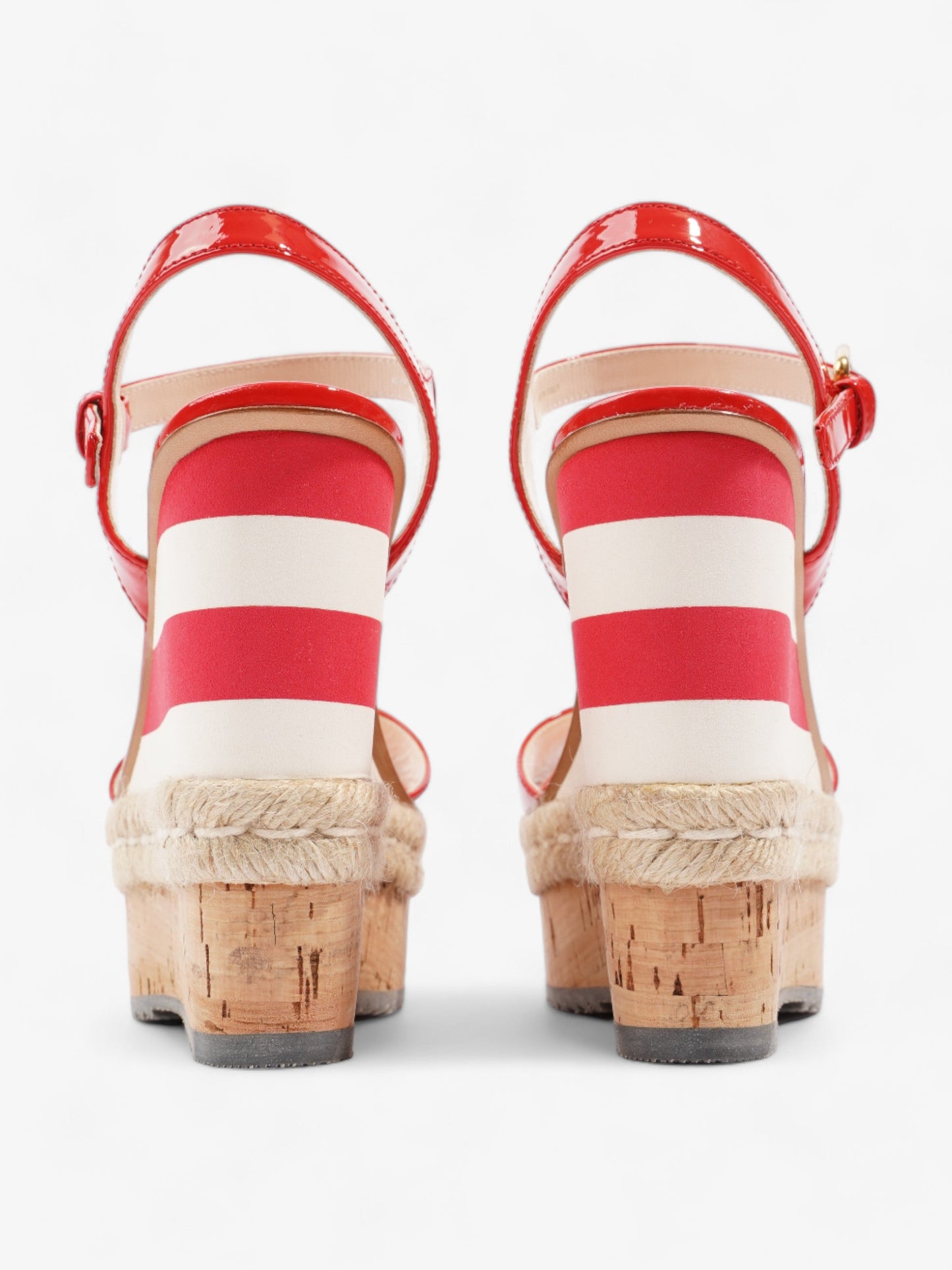 Prada Red Wedges 120 Red Patent Leather EU 36.5 UK 3.5
