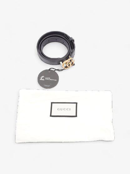 Gucci GG Marmont Thin Belt Black / Gold Leather 75cm / 30"