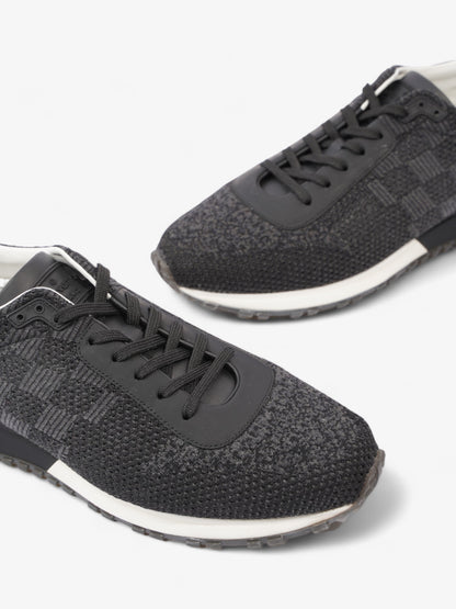 Louis Vuitton Damier Run Away Sneakers Black / Grey Tweed EU 42 UK 8