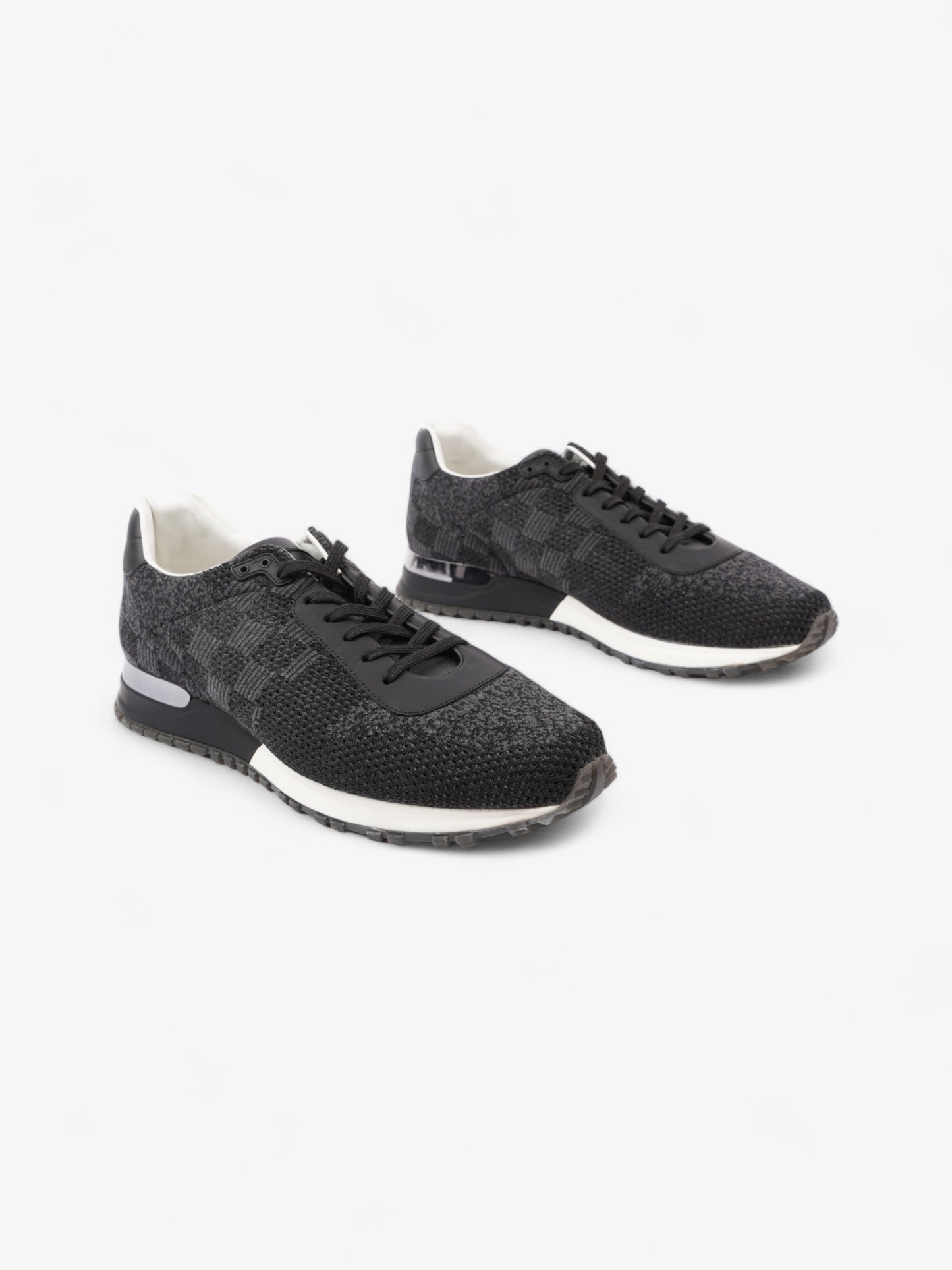Louis Vuitton Damier Run Away Sneakers Black / Grey Tweed EU 42 UK 8