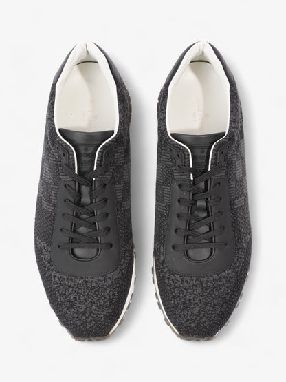 Louis Vuitton Damier Run Away Sneakers Black / Grey Tweed EU 42 UK 8