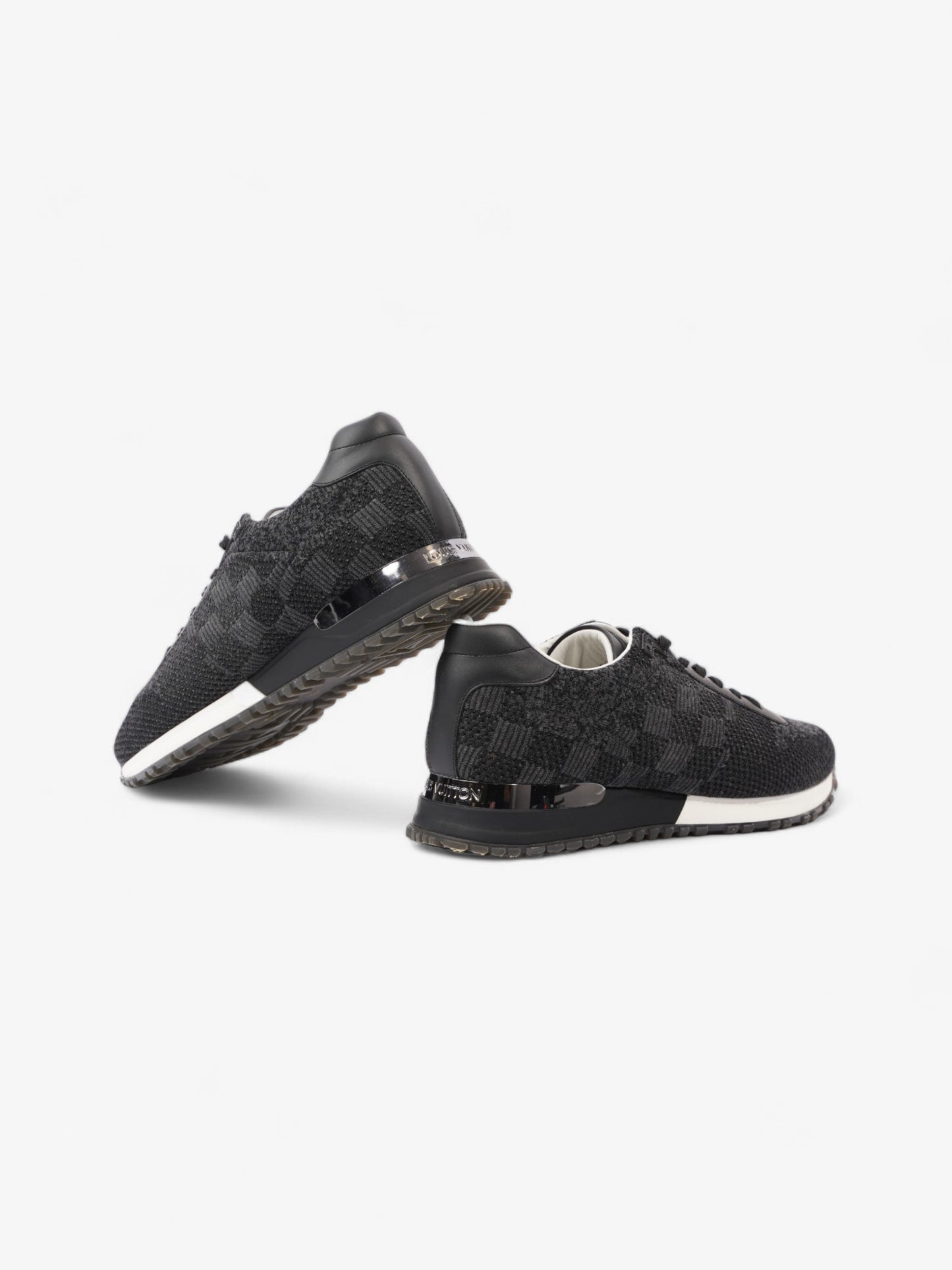 Louis Vuitton Damier Run Away Sneakers Black / Grey Tweed EU 42 UK 8