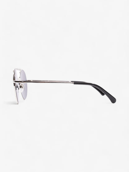 Chanel Round Sunglasses Silver Acetate 140mm