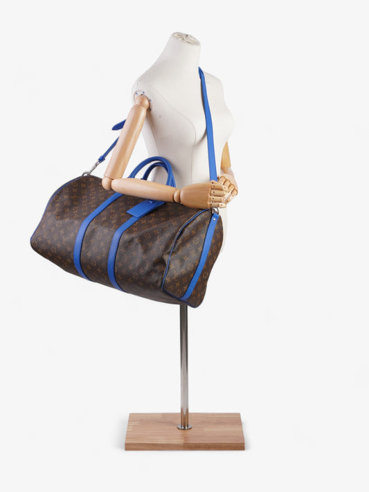 Louis Vuitton Keepall Bandoulière 50 Monogram / Blue Coated Canvas