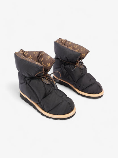 Louis Vuitton Pillow Comfort Ankle Boot Black / Khaki Nylon EU 37 UK 4