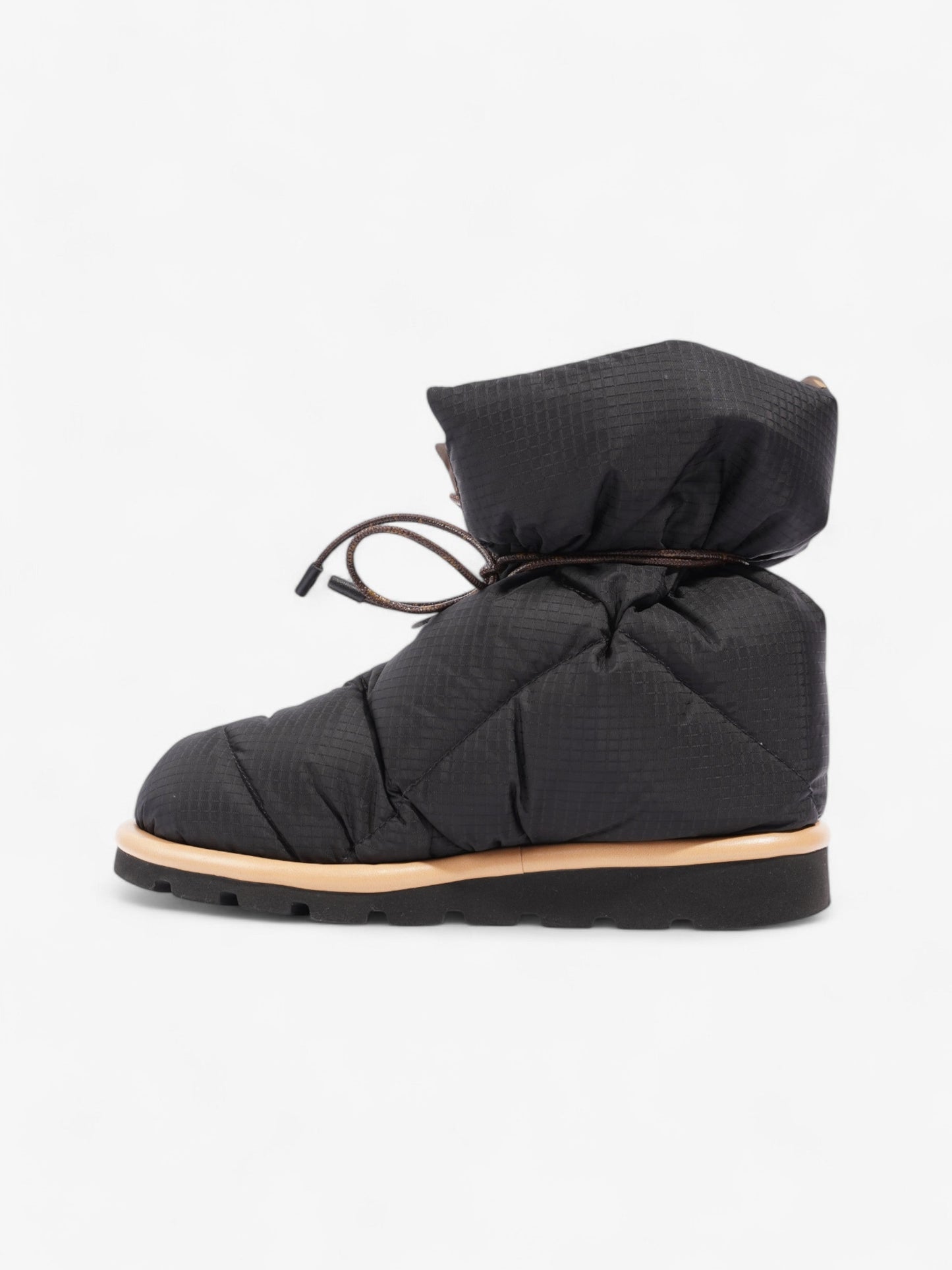 Louis Vuitton Pillow Comfort Ankle Boot Black / Khaki Nylon EU 37 UK 4