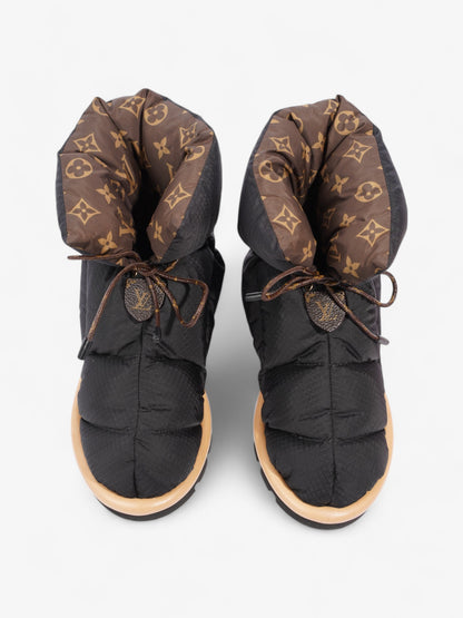 Louis Vuitton Pillow Comfort Ankle Boot Black / Khaki Nylon EU 37 UK 4