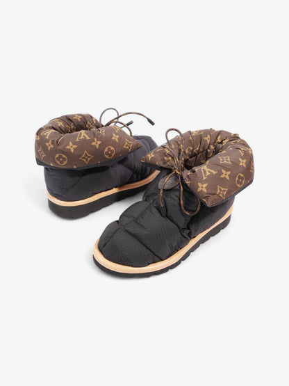 Louis Vuitton Pillow Comfort Ankle Boot Black / Khaki Nylon EU 37 UK 4