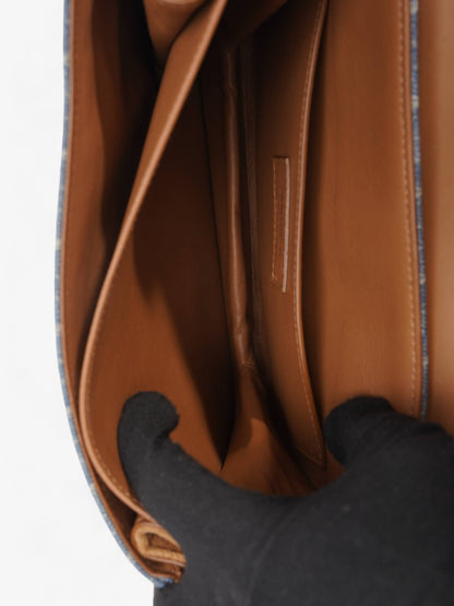 Saint Laurent Monogram Camera Denim / Brown Suede Denim