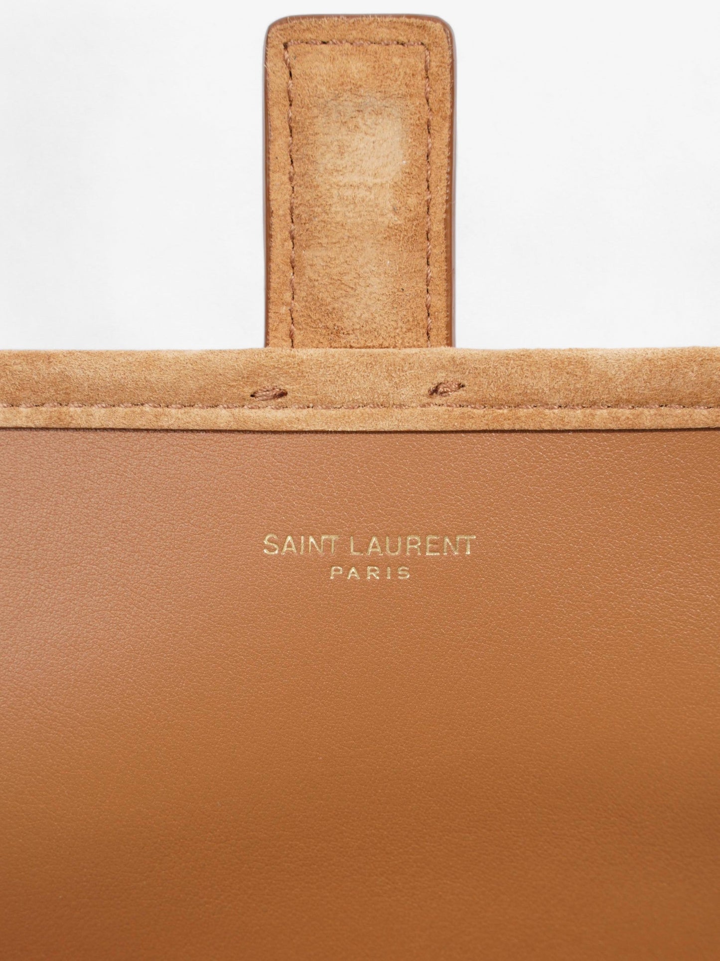 Saint Laurent Monogram Camera Denim / Brown Suede Denim