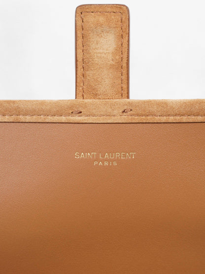 Saint Laurent Monogram Camera Denim / Brown Suede Denim