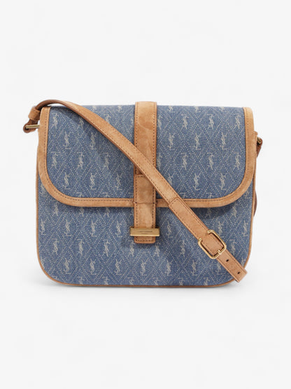 Saint Laurent Monogram Camera Denim / Brown Suede Denim