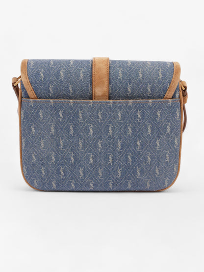 Saint Laurent Monogram Camera Denim / Brown Suede Denim