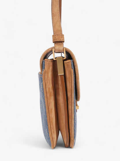 Saint Laurent Monogram Camera Denim / Brown Suede Denim