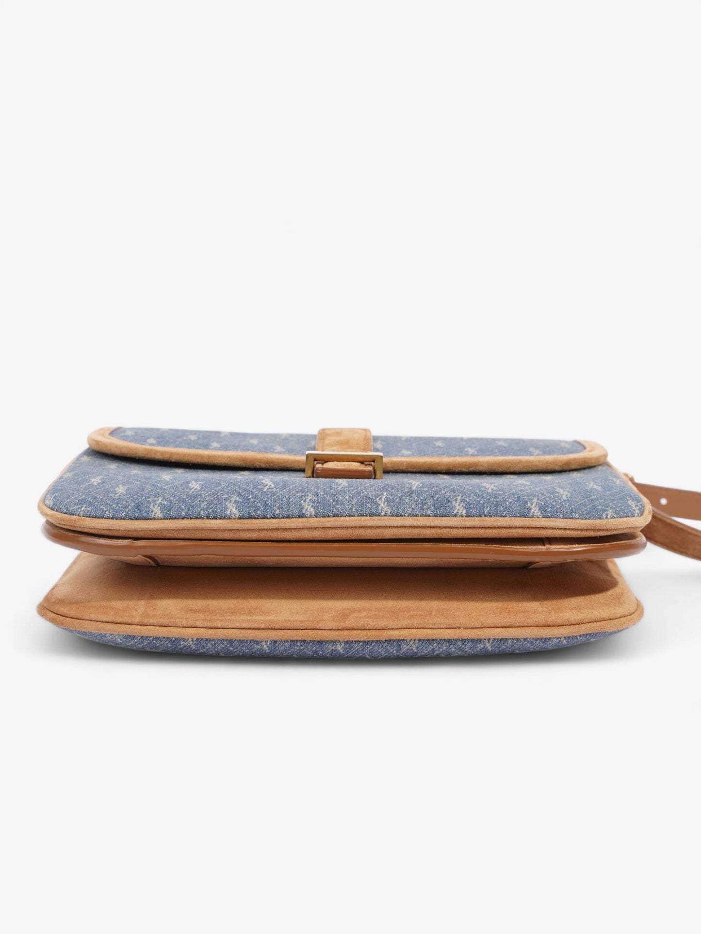 Saint Laurent Monogram Camera Denim / Brown Suede Denim