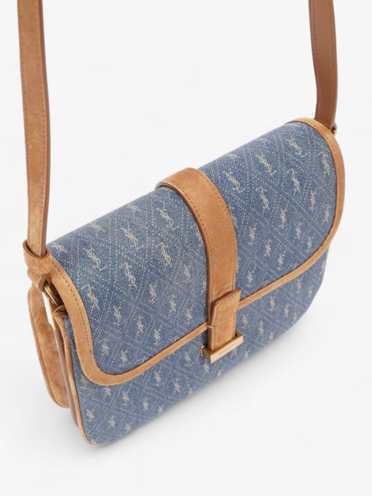 Saint Laurent Monogram Camera Denim / Brown Suede Denim
