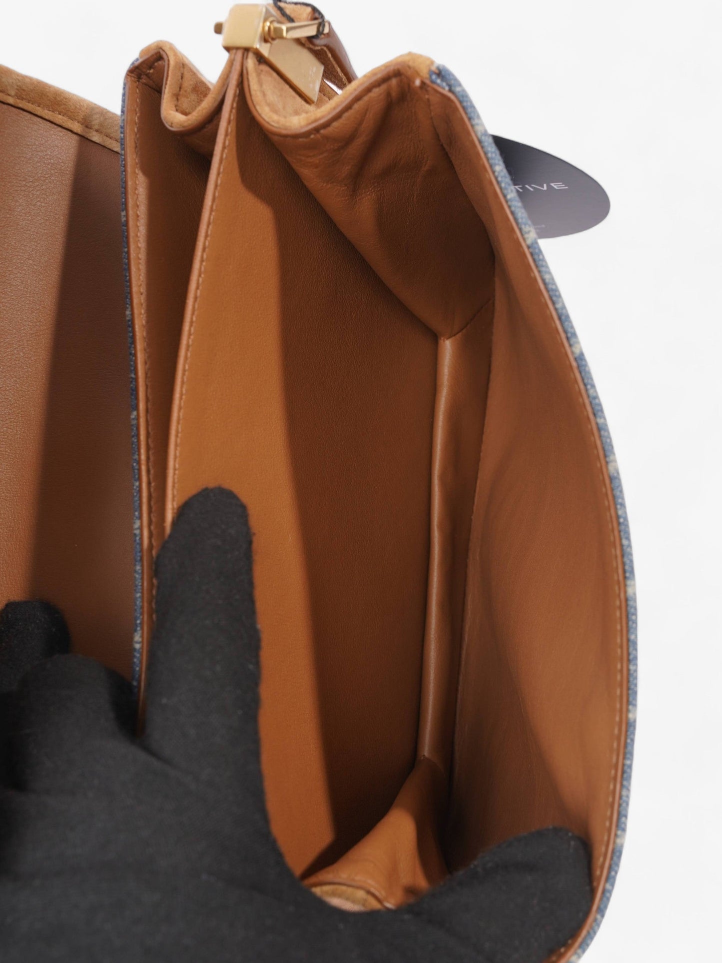 Saint Laurent Monogram Camera Denim / Brown Suede Denim