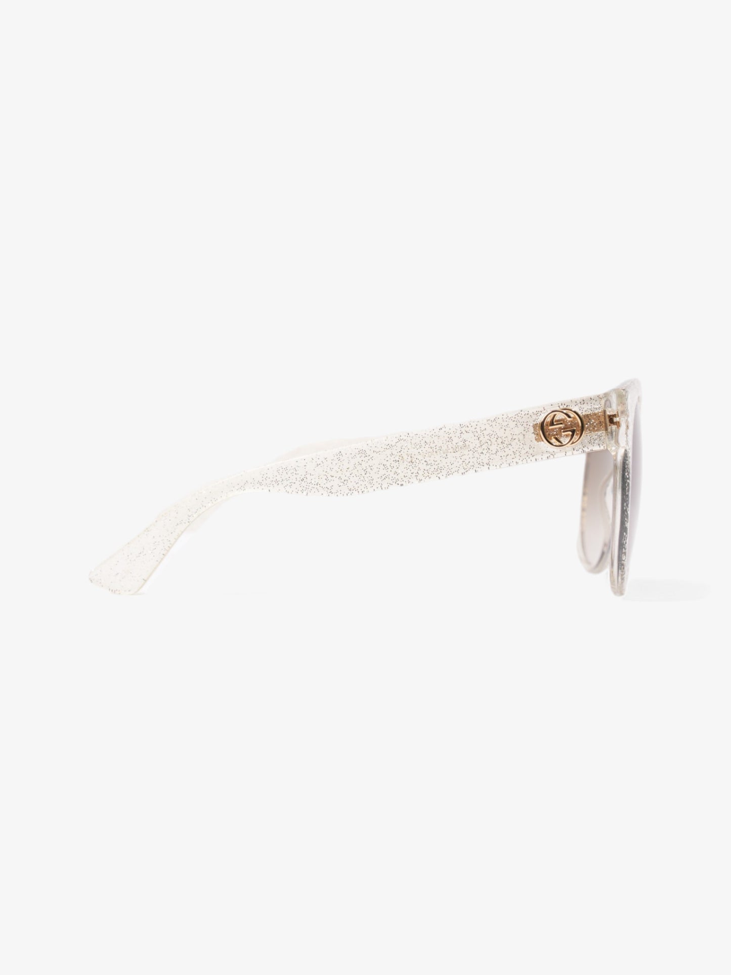 Gucci Sunglasses GG0035S Silver Glitter Acetate 140mm