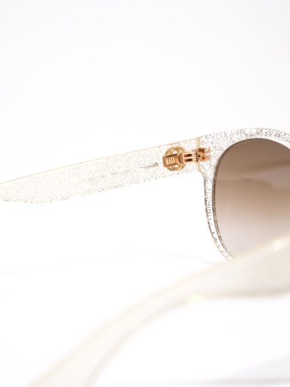Gucci Sunglasses GG0035S Silver Glitter Acetate 140mm